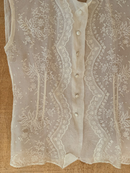 Antique Sheer Lace Blouse