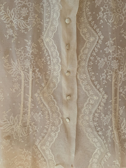 Antique Sheer Lace Blouse