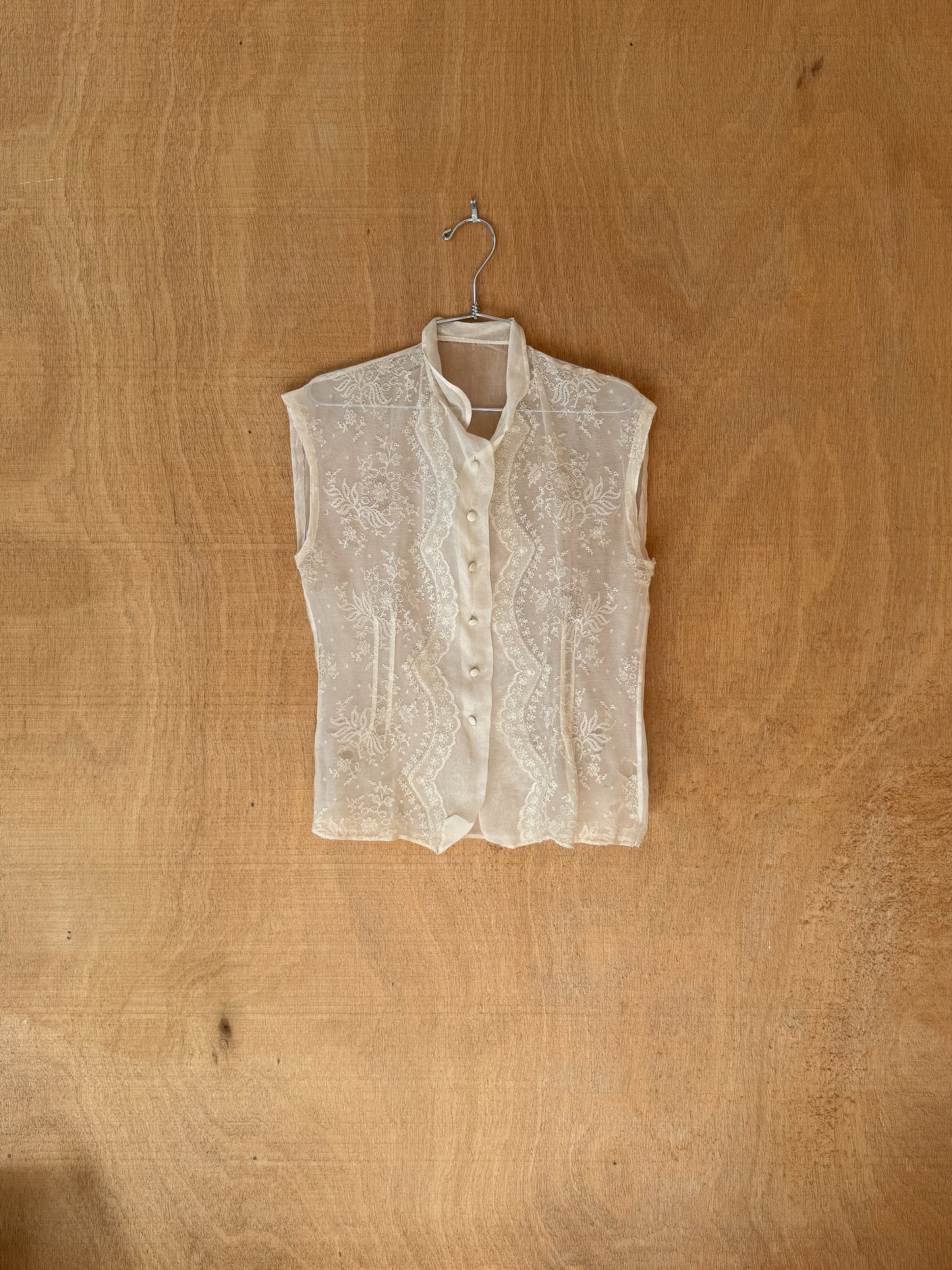 Antique Sheer Lace Blouse