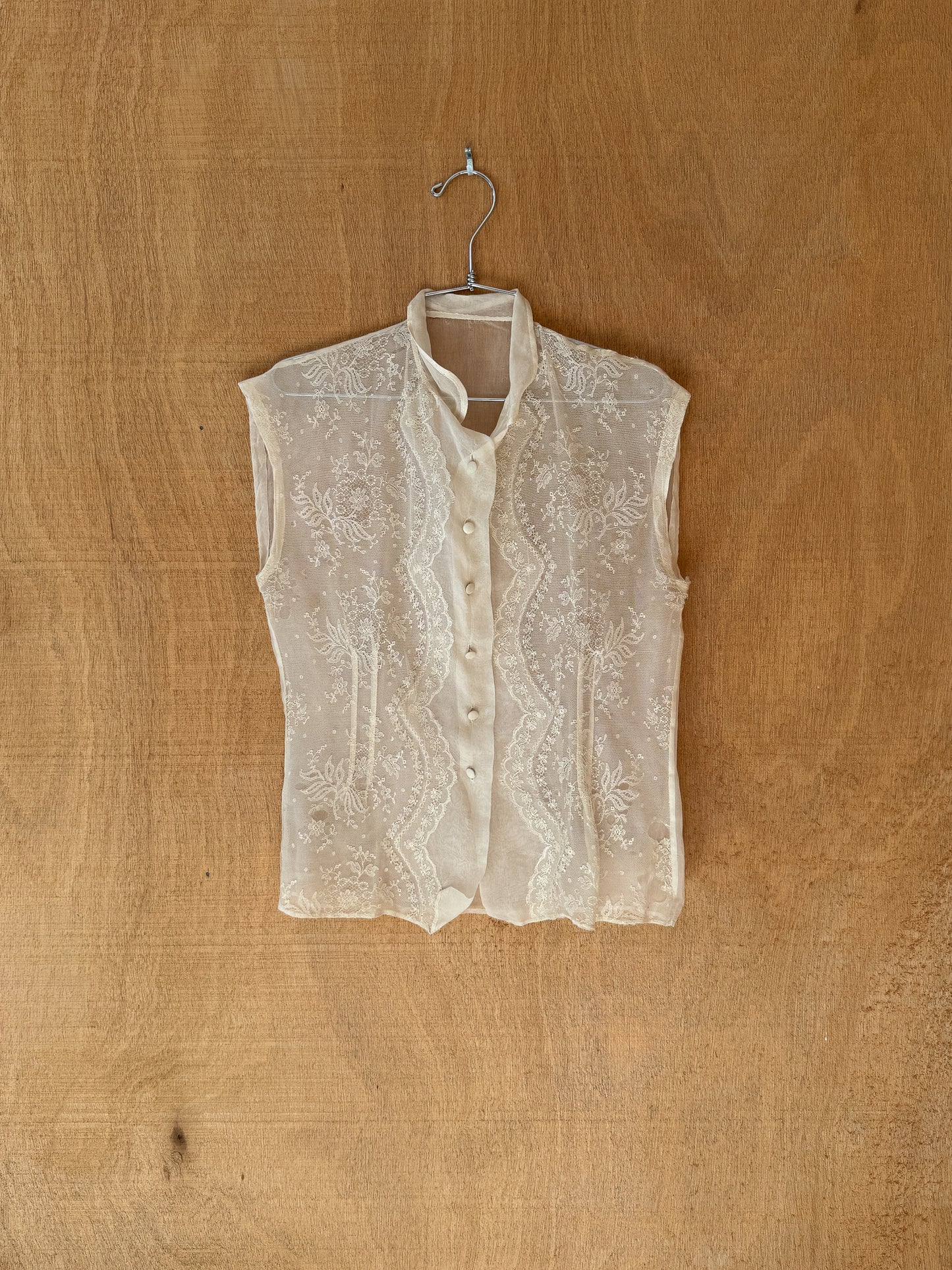 Antique Sheer Lace Blouse