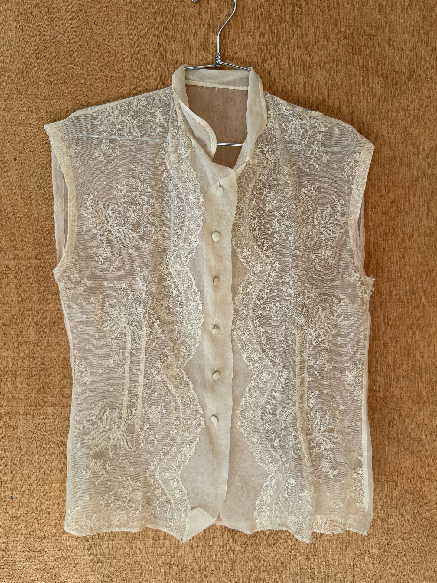 Antique Sheer Lace Blouse
