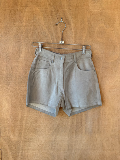 Suede High-Rise Shorts